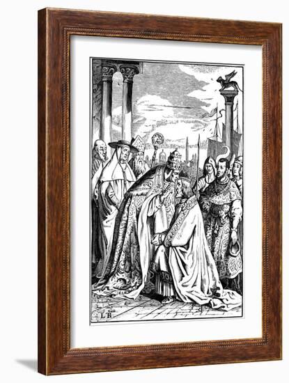 Frederick I Barbarossa and Pope Alexander III in Venice, 1840-Ludwig Richter-Framed Giclee Print