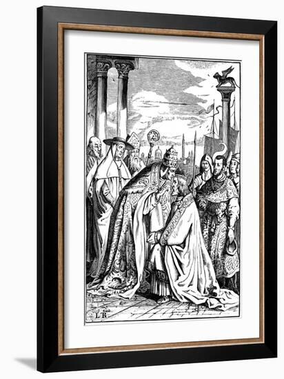Frederick I Barbarossa and Pope Alexander III in Venice, 1840-Ludwig Richter-Framed Giclee Print