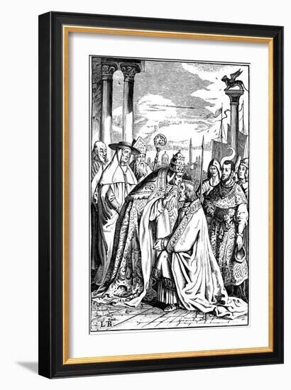 Frederick I Barbarossa and Pope Alexander III in Venice, 1840-Ludwig Richter-Framed Giclee Print