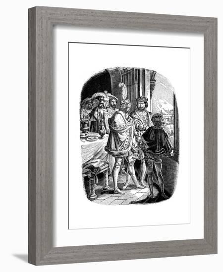 Frederick I' Meal in Heidelberg Castle 1462, 1840-Ludwig Richter-Framed Giclee Print