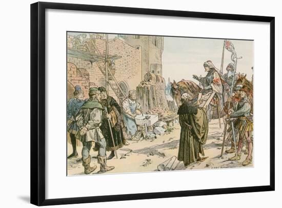 Frederick II at the Laying of the Foundations of the Castle on the River Spree in 1443-Carl Rohling-Framed Giclee Print