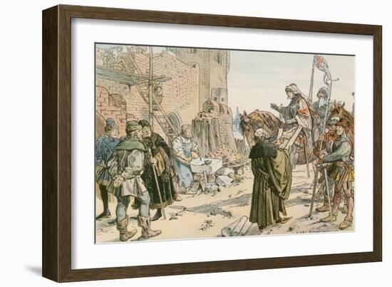 Frederick II at the Laying of the Foundations of the Castle on the River Spree in 1443-Carl Rohling-Framed Giclee Print