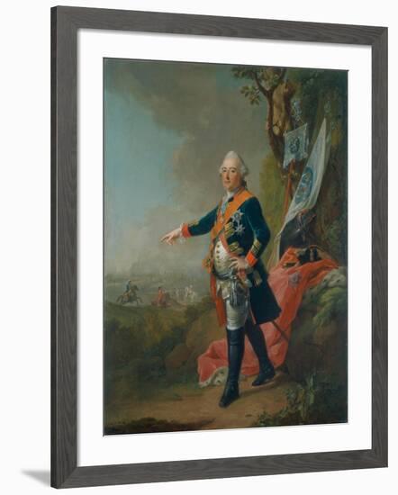 Frederick II, Landgrave of Hesse-Kassel, in the Officer's Uniform of the 45th Prussian Infantry…-Johann Heinrich Tischbein-Framed Giclee Print