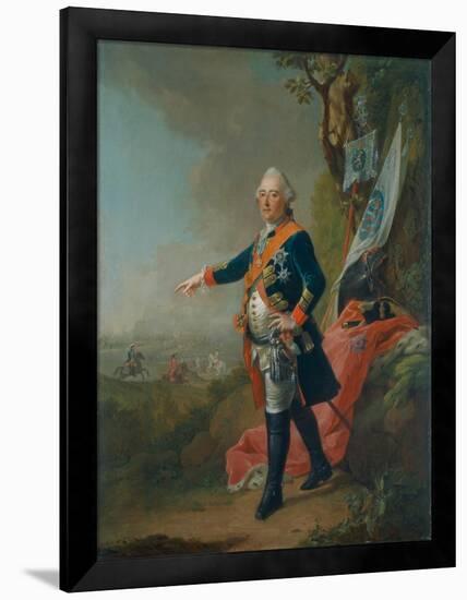 Frederick II, Landgrave of Hesse-Kassel, in the Officer's Uniform of the 45th Prussian Infantry…-Johann Heinrich Tischbein-Framed Giclee Print