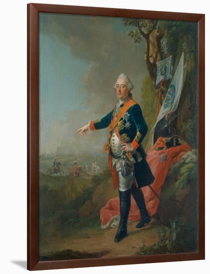 Frederick II, Landgrave of Hesse-Kassel, in the Officer's Uniform of the 45th Prussian Infantry…-Johann Heinrich Tischbein-Framed Giclee Print