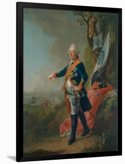 Frederick II, Landgrave of Hesse-Kassel, in the Officer's Uniform of the 45th Prussian Infantry…-Johann Heinrich Tischbein-Framed Giclee Print