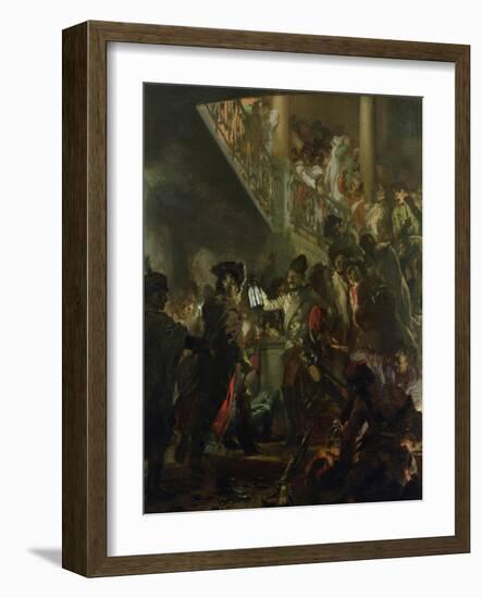 Frederick II the Great (1712-86) in Lissa, Bonsoir, Messieurs! 1858-Adolph von Menzel-Framed Giclee Print
