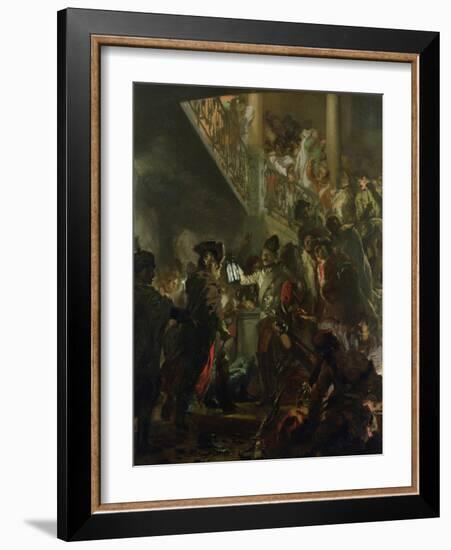 Frederick II the Great (1712-86) in Lissa, Bonsoir, Messieurs! 1858-Adolph von Menzel-Framed Giclee Print