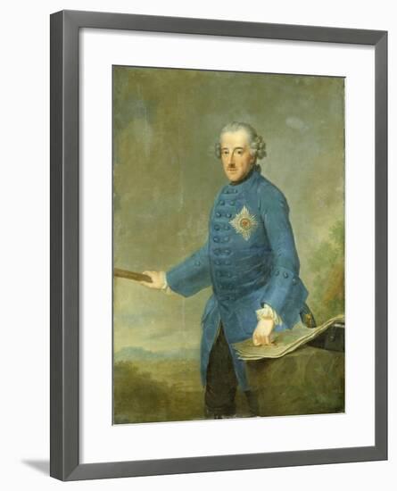 Frederick Ii the Great of Prussia, C.1770-Johann Georg Ziesenis-Framed Giclee Print