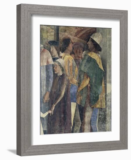 Frederick III of Habsburg, Christian I of Denmark and Federico I Gonzaga, Detail from Meeting Wall-Andrea Mantegna-Framed Giclee Print