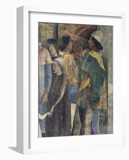 Frederick III of Habsburg, Christian I of Denmark and Federico I Gonzaga, Detail from Meeting Wall-Andrea Mantegna-Framed Giclee Print