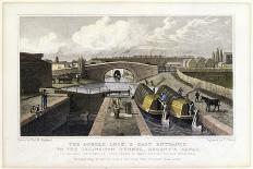 The Double Lock and East Entrance to the Islington Tunnel, Regent's Canal, 1827-Frederick James Havell-Framed Giclee Print