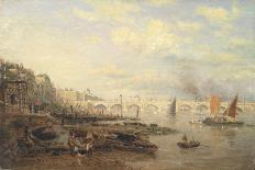 Rochester Cathedral and Castle, C.1820-30 (Oil on Panel)-Frederick Nash-Framed Giclee Print
