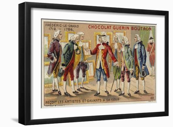 Frederick the Great Receiving Artists and Scholars at His Court-null-Framed Giclee Print