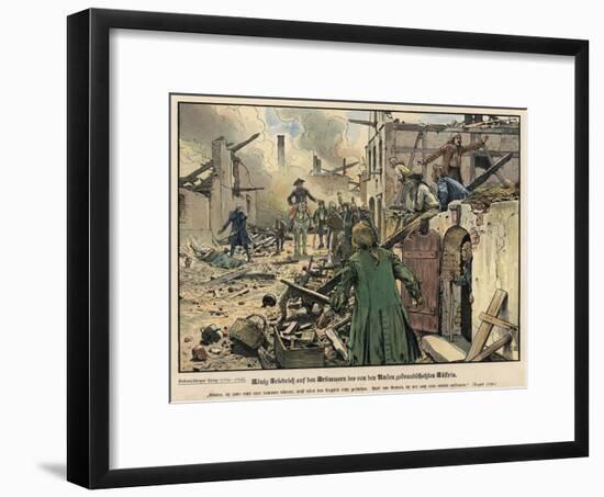 Frederick the Great Visiting the Ruins of the Burned Town of Kustrin-Carl Rochling-Framed Giclee Print