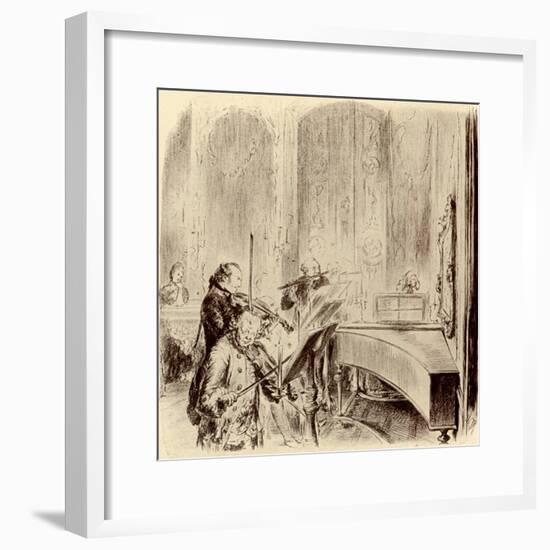 FREDERICK THE GREAT --Adolph Friedrich Erdmann von Menzel-Framed Premium Giclee Print