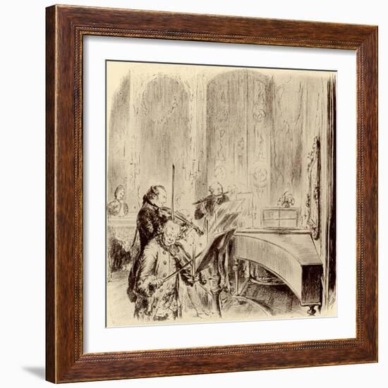 FREDERICK THE GREAT --Adolph Friedrich Erdmann von Menzel-Framed Premium Giclee Print