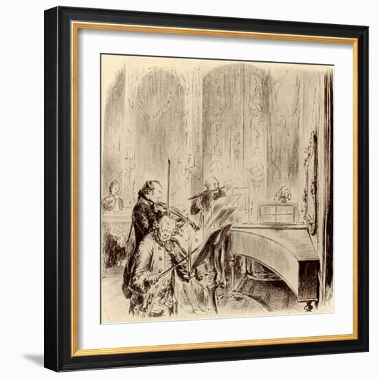 FREDERICK THE GREAT --Adolph Friedrich Erdmann von Menzel-Framed Giclee Print