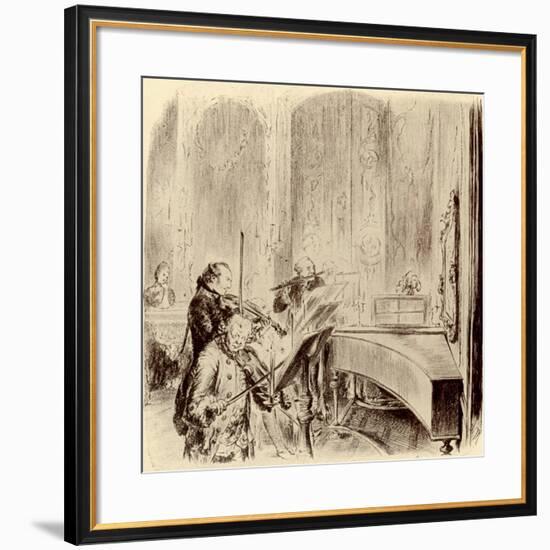 FREDERICK THE GREAT --Adolph Friedrich Erdmann von Menzel-Framed Giclee Print