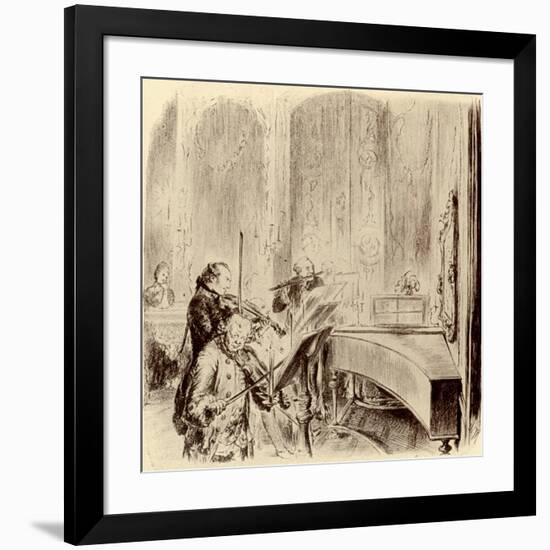 FREDERICK THE GREAT --Adolph Friedrich Erdmann von Menzel-Framed Giclee Print