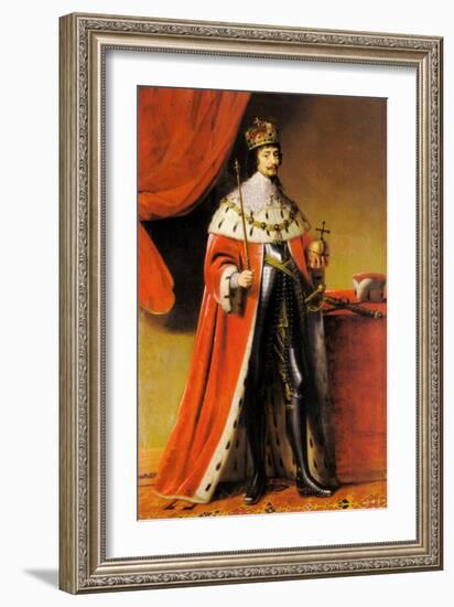 Frederick V as King of Bohemia, 1634 (Oil on Canvas)-Gerrit van Honthorst-Framed Giclee Print