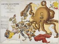 Angling in Troubled Waters, A Serio Comic Map of Europe, 1890-Frederick W Rose-Giclee Print