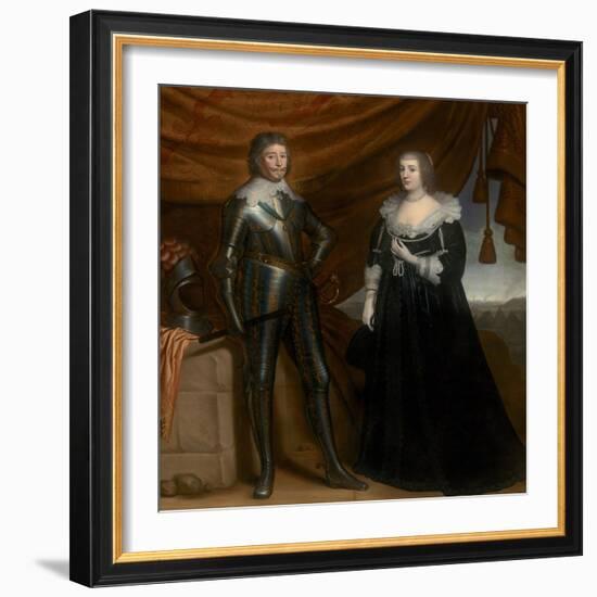 Frederik Hendrik and Amalia of Solms-Braunfels, C.1637-8 (Oil on Canvas)-Gerrit van Honthorst-Framed Giclee Print