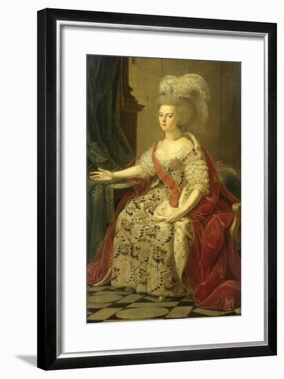 Frederika Sophia Wilhelmina of Prussia, Wife of Prince Willem V-Benjamin Samuel Bolomey-Framed Art Print