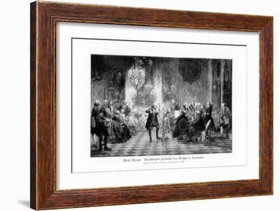 Fredrick Great Concert at Sanssouci, 1900-Adolph Menzel-Framed Giclee Print