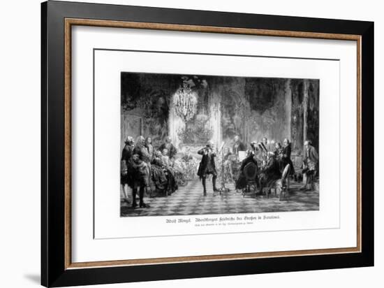 Fredrick Great Concert at Sanssouci, 1900-Adolph Menzel-Framed Giclee Print