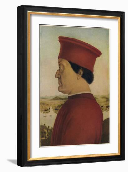 Fredrigo Di Montefeltro, Duke of Urbino, c1465. (1914)-Piero Della Francesca-Framed Giclee Print