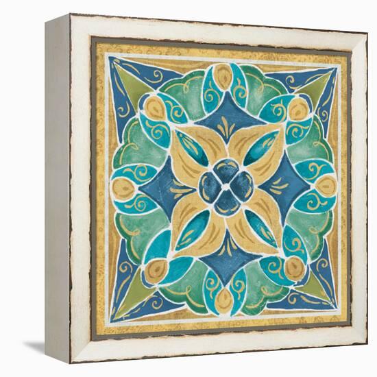 Free Bird Mexican Tiles II-Daphne Brissonnet-Framed Stretched Canvas