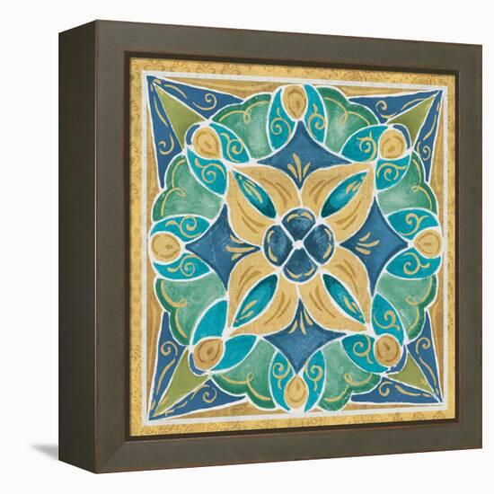 Free Bird Mexican Tiles II-Daphne Brissonnet-Framed Stretched Canvas