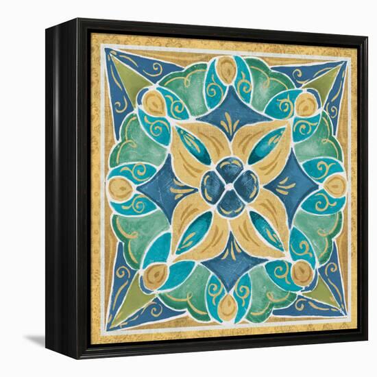 Free Bird Mexican Tiles II-Daphne Brissonnet-Framed Stretched Canvas
