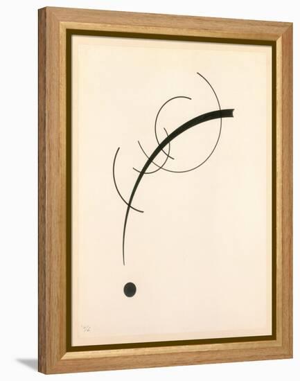 Free Curve to the Point - Accompanying Sound of Geometric Curves, 1925 (Ink on Paper)-Wassily Kandinsky-Framed Premier Image Canvas