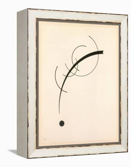 Free Curve to the Point - Accompanying Sound of Geometric Curves, 1925 (Ink on Paper)-Wassily Kandinsky-Framed Premier Image Canvas