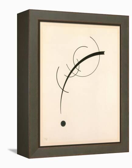 Free Curve to the Point - Accompanying Sound of Geometric Curves, 1925 (Ink on Paper)-Wassily Kandinsky-Framed Premier Image Canvas