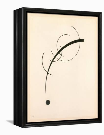 Free Curve to the Point - Accompanying Sound of Geometric Curves, 1925 (Ink on Paper)-Wassily Kandinsky-Framed Premier Image Canvas