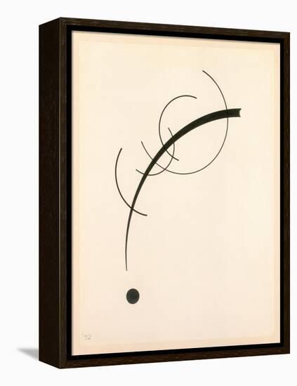 Free Curve to the Point - Accompanying Sound of Geometric Curves, 1925 (Ink on Paper)-Wassily Kandinsky-Framed Premier Image Canvas