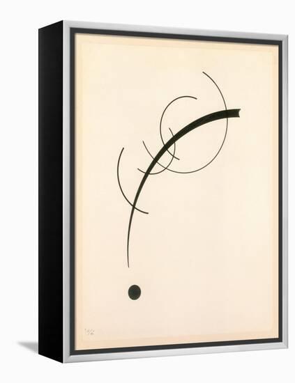 Free Curve to the Point - Accompanying Sound of Geometric Curves, 1925 (Ink on Paper)-Wassily Kandinsky-Framed Premier Image Canvas