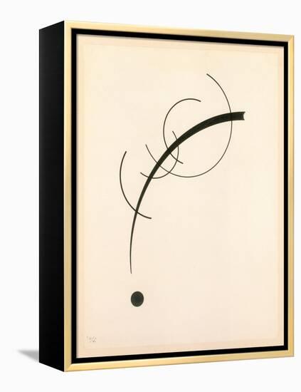 Free Curve to the Point - Accompanying Sound of Geometric Curves, 1925 (Ink on Paper)-Wassily Kandinsky-Framed Premier Image Canvas
