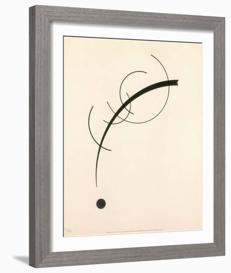 Free Curve to the Point - Accompanying Sound of Geometric Curves, 1925-Wassily Kandinsky-Framed Art Print