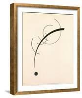 Free Curve to the Point - Accompanying Sound of Geometric Curves, 1925-Wassily Kandinsky-Framed Art Print