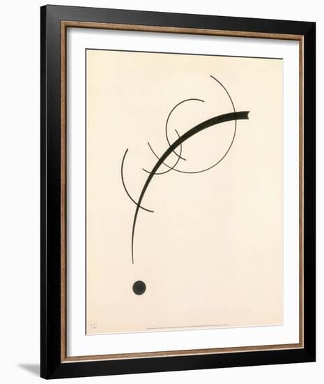 Free Curve to the Point - Accompanying Sound of Geometric Curves, 1925-Wassily Kandinsky-Framed Art Print