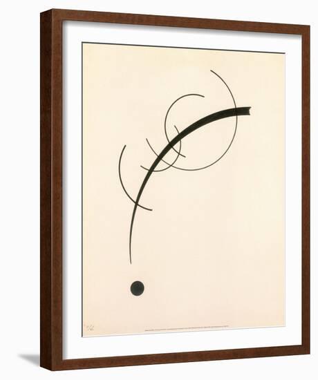 Free Curve to the Point - Accompanying Sound of Geometric Curves, 1925-Wassily Kandinsky-Framed Art Print