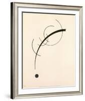 Free Curve to the Point - Accompanying Sound of Geometric Curves, 1925-Wassily Kandinsky-Framed Art Print