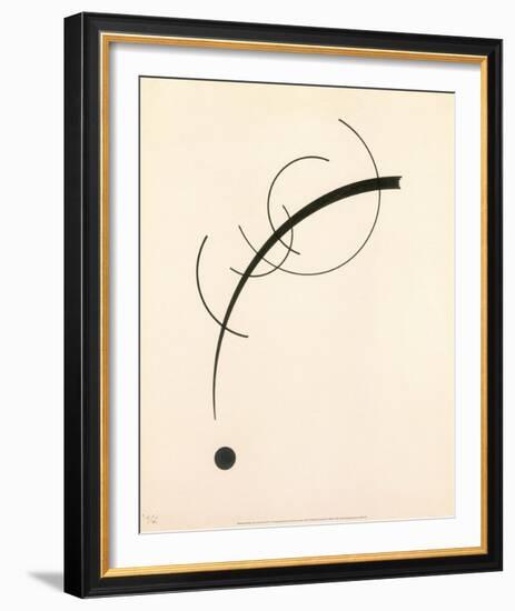 Free Curve to the Point - Accompanying Sound of Geometric Curves, 1925-Wassily Kandinsky-Framed Art Print