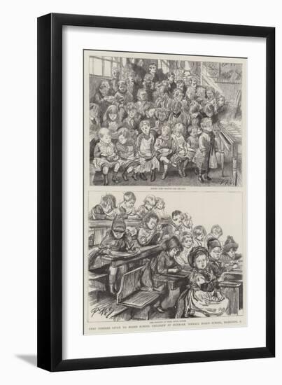Free Dinners Given to Board School Children at Denmark Terrace Board School, Islington, N-Charles Paul Renouard-Framed Giclee Print