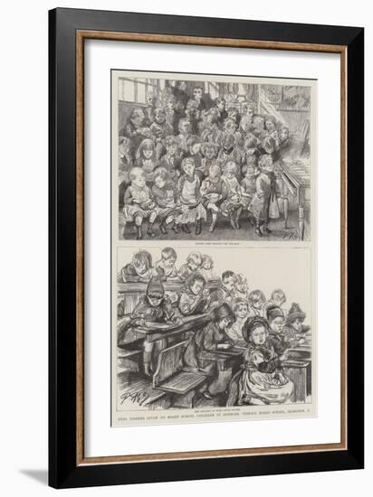 Free Dinners Given to Board School Children at Denmark Terrace Board School, Islington, N-Charles Paul Renouard-Framed Giclee Print