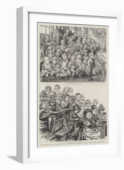 Free Dinners Given to Board School Children at Denmark Terrace Board School, Islington, N-Charles Paul Renouard-Framed Giclee Print